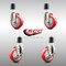 Service Caster 4 Inch 316SS Red Poly Swivel 1-7/8 Inch Expanding Stem Caster Brake SCC, 2PK SS316EX20S414-PPUB-RED-2-TLB-2-178 - alternate 2